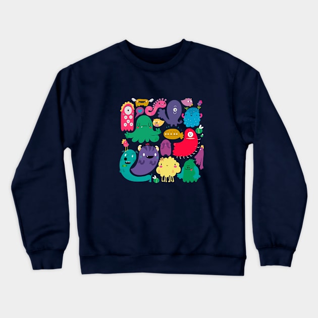 Monsters Crewneck Sweatshirt by Mjdaluz